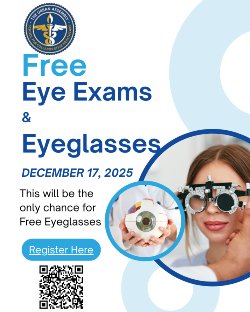 Free eye exams and eyeglasses December 17